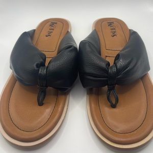 Korks Women's Poppy Black Flip Flop Sandals Size 9